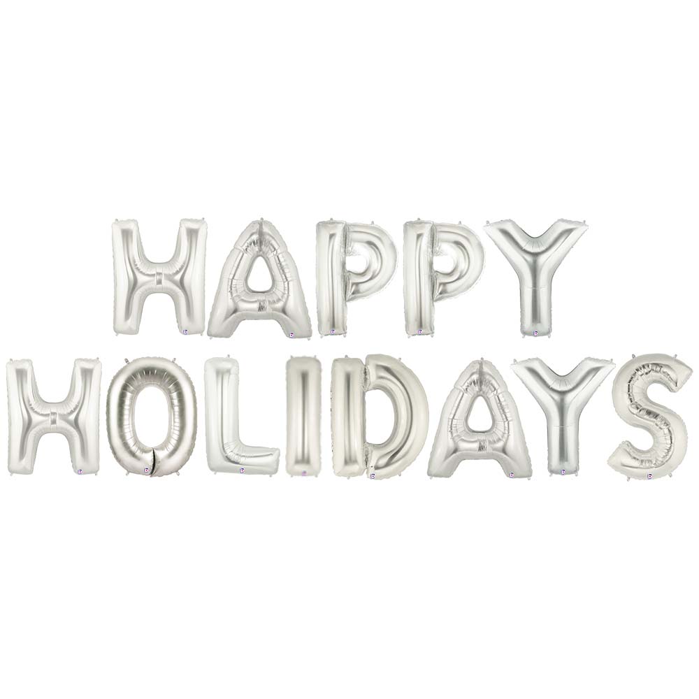 Foil Balloon Happy Holidays Letters Kit