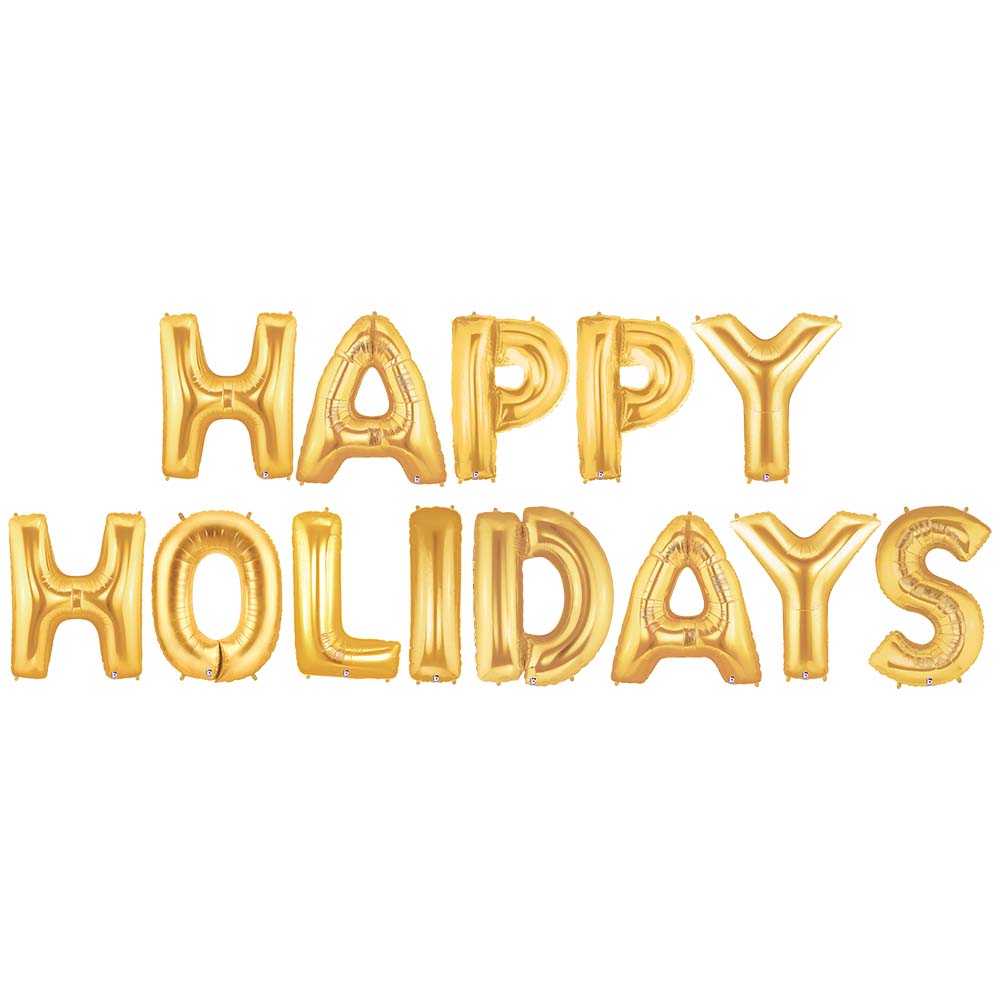 Foil Balloon Happy Holidays Letters Kit