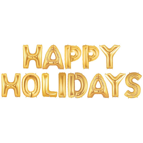 Foil Balloon Happy Holidays Letters Kit