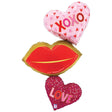 Foil Balloon Heart Lips Trio 40 Inch