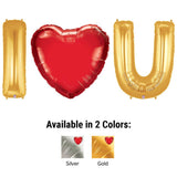 Foil Balloon I Heart U Megaloon Letters Kit