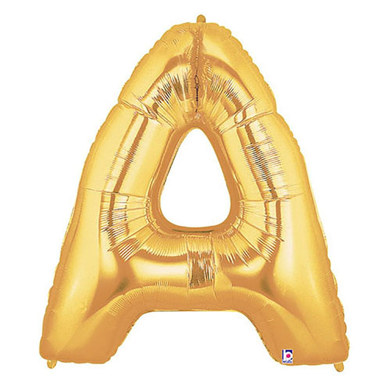 Foil Balloon Letter A Gold Megaloon