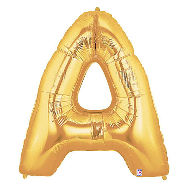Foil Balloon Letter A Gold Megaloon