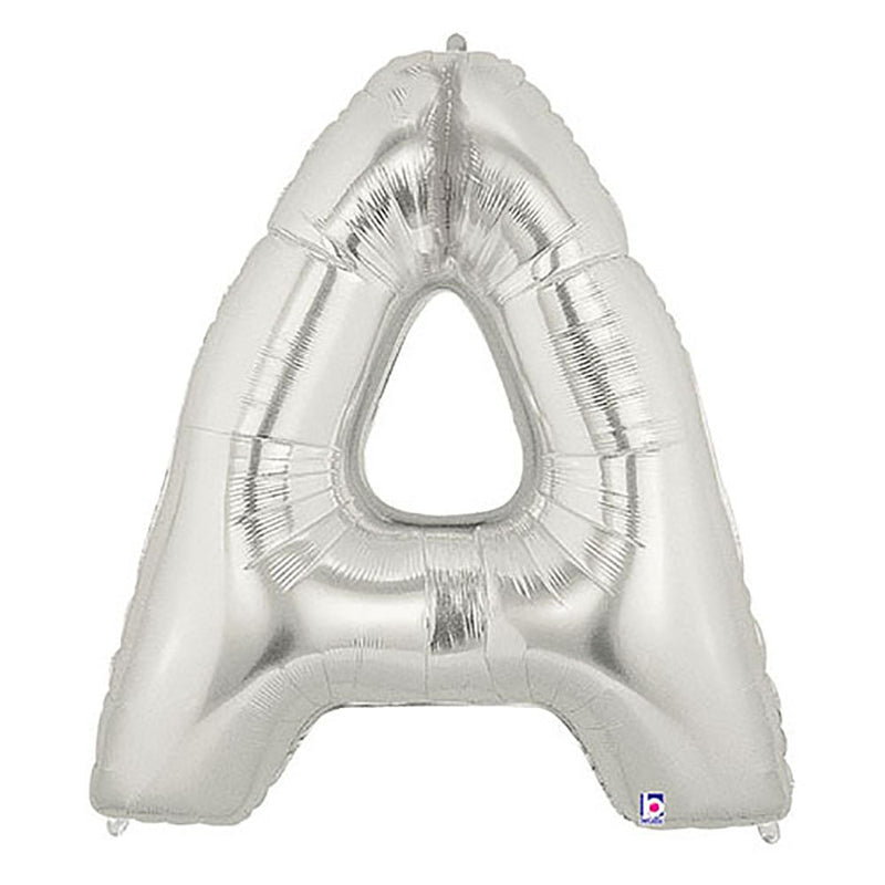 Foil Balloon Letter A Silver Megaloon