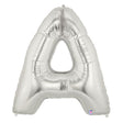 Foil Balloon Letter A Silver Megaloon