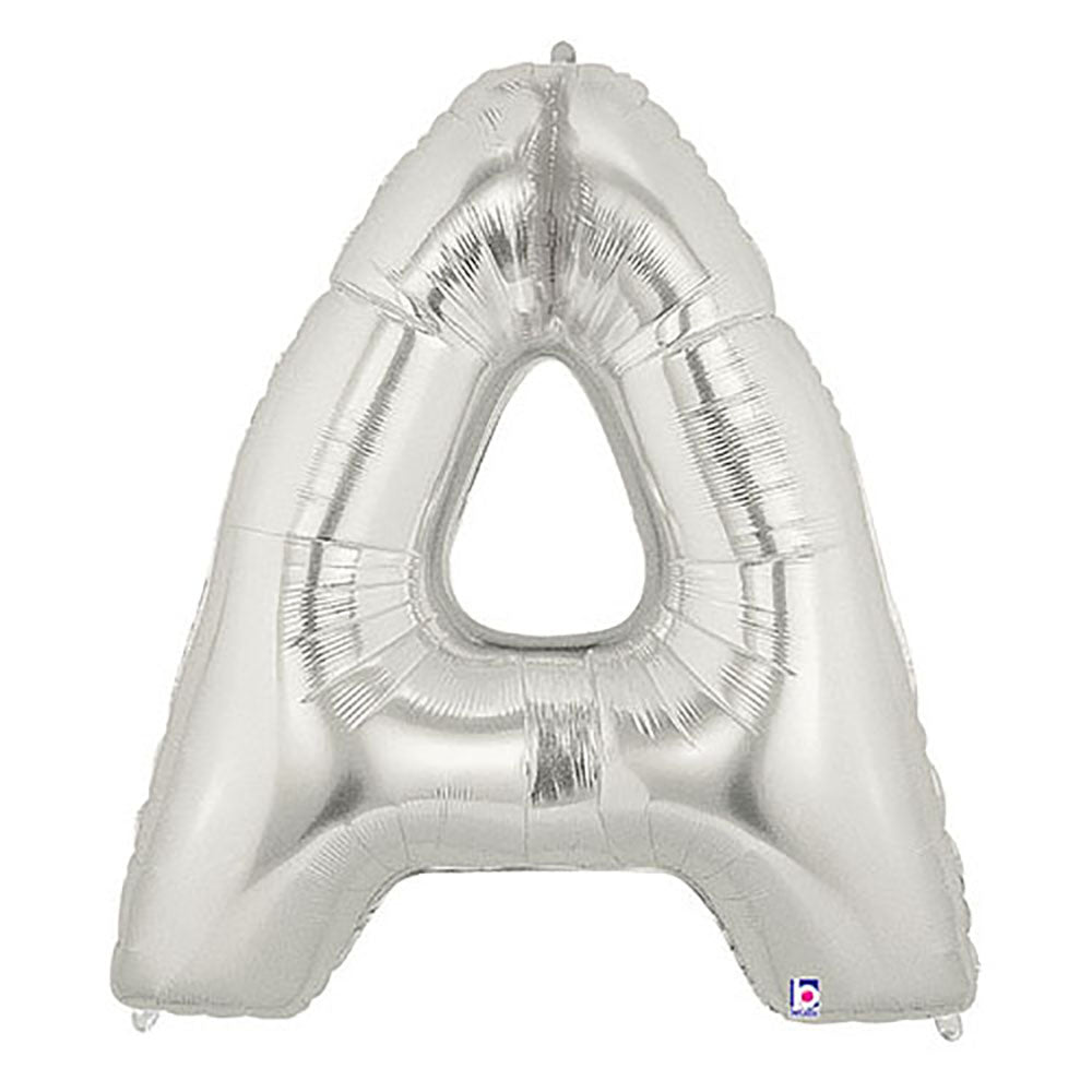 Foil Balloon Letter A Silver Megaloon