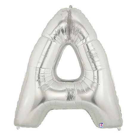 Foil Balloon Letter A Silver Megaloon