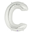 Foil Letter C Silver Balloon