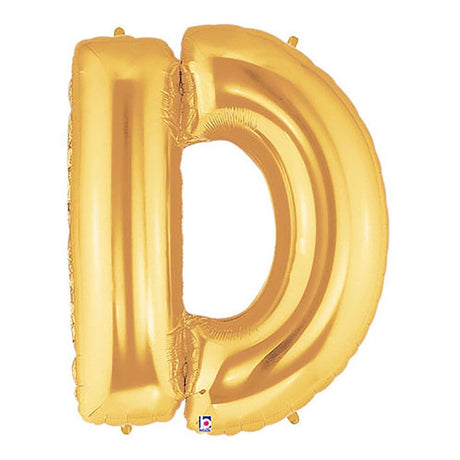 Foil Balloon Letter D Gold Megaloon