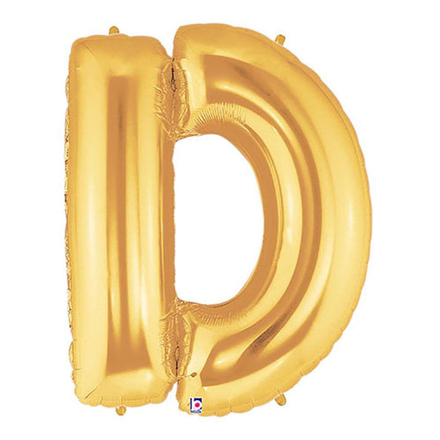 Foil Balloon Letter D Gold Megaloon