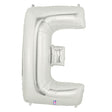 Foil Balloon Letter E Silver Megaloon