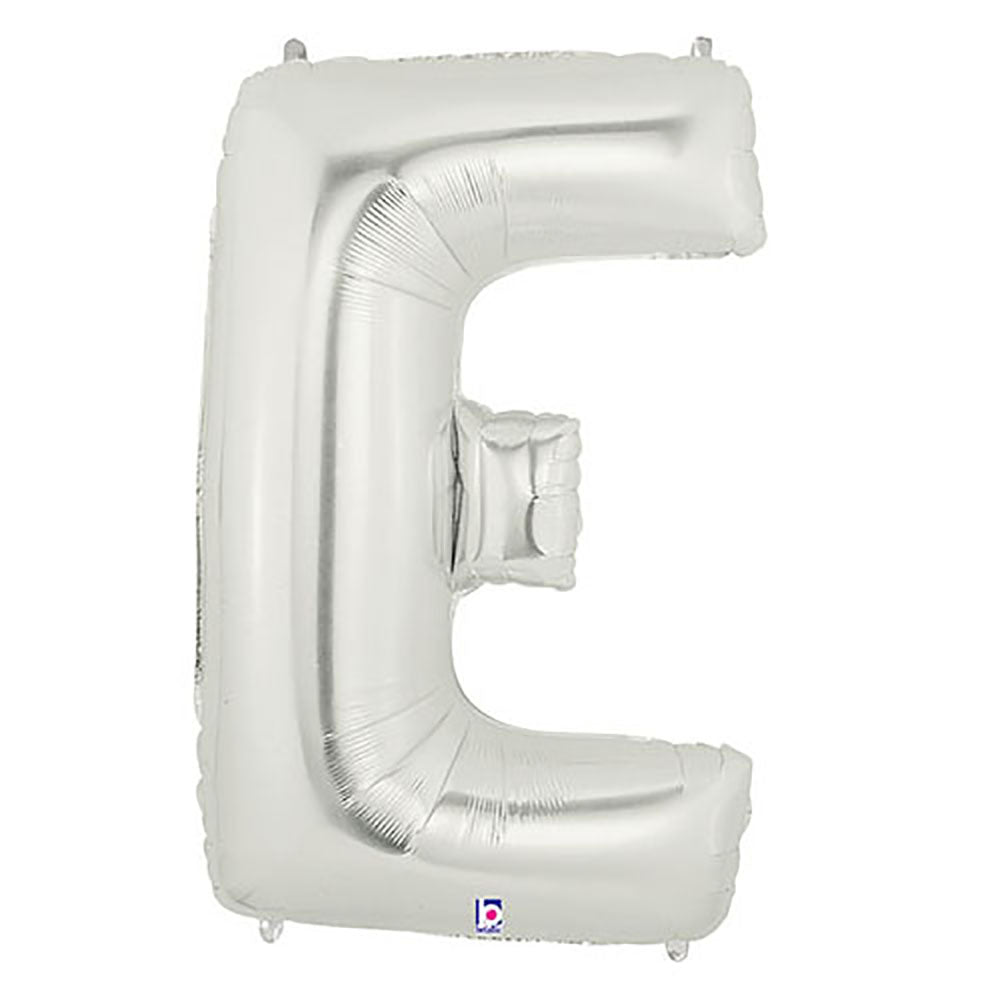 Foil Balloon Letter E Silver Megaloon