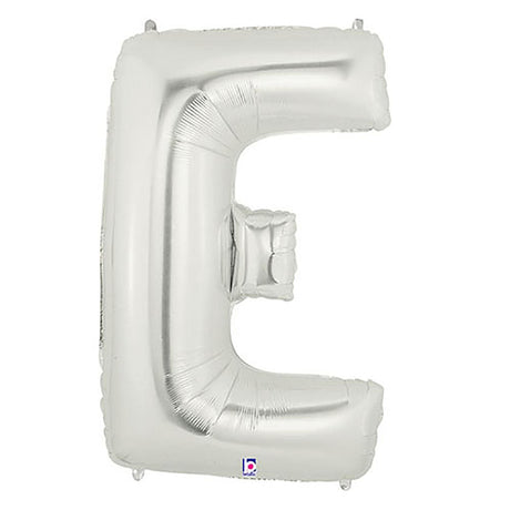 Foil Balloon Letter E Silver Megaloon