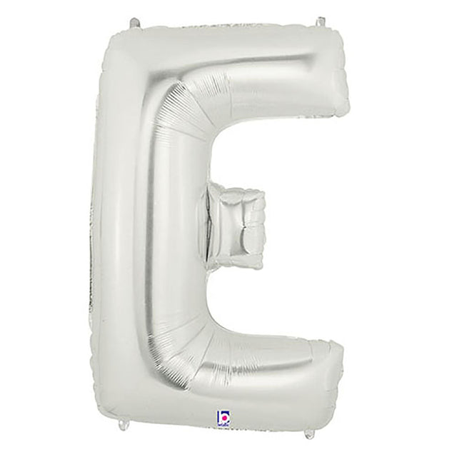 Foil Balloon Letter E Silver Megaloon