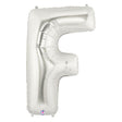 Foil Balloon Letter F Silver Megaloon