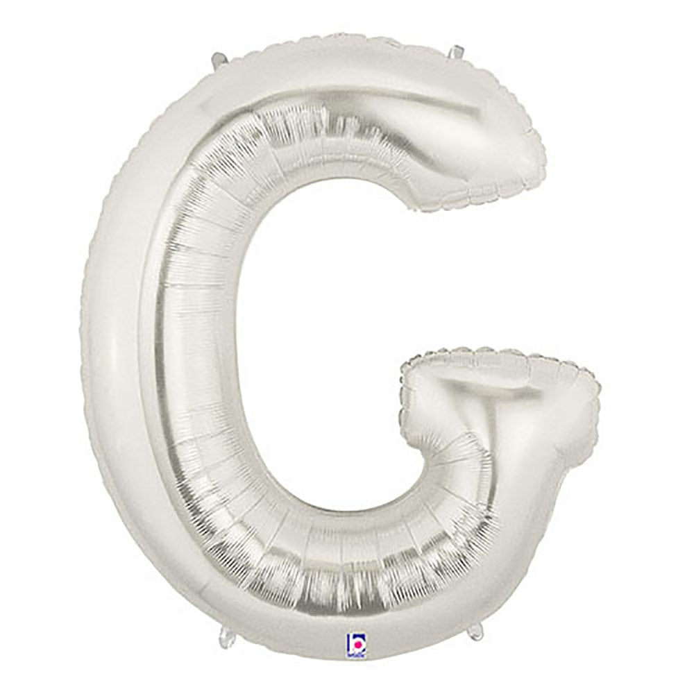 Foil Balloon Letter G Silver Megaloon