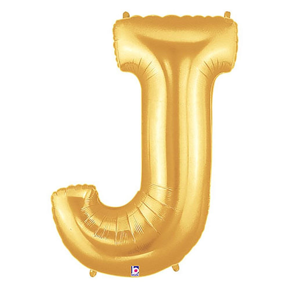 Foil Balloon Letter J Gold Megaloon