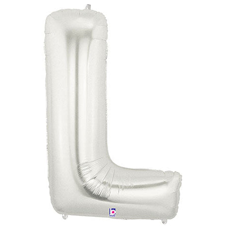 Foil Balloon Letter L Silver Megaloon