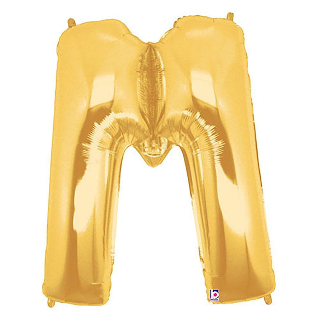 Foil Balloon Letter M Gold Megaloon
