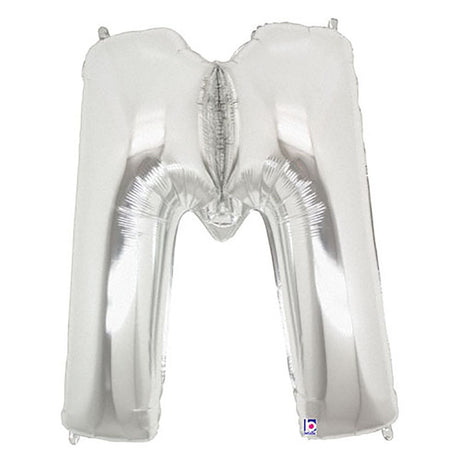 Foil Balloon Letter M Silver Megaloon