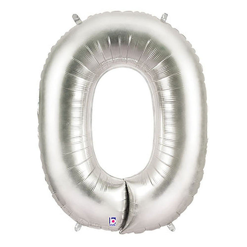 Foil Balloon Letter O Silver Megaloon