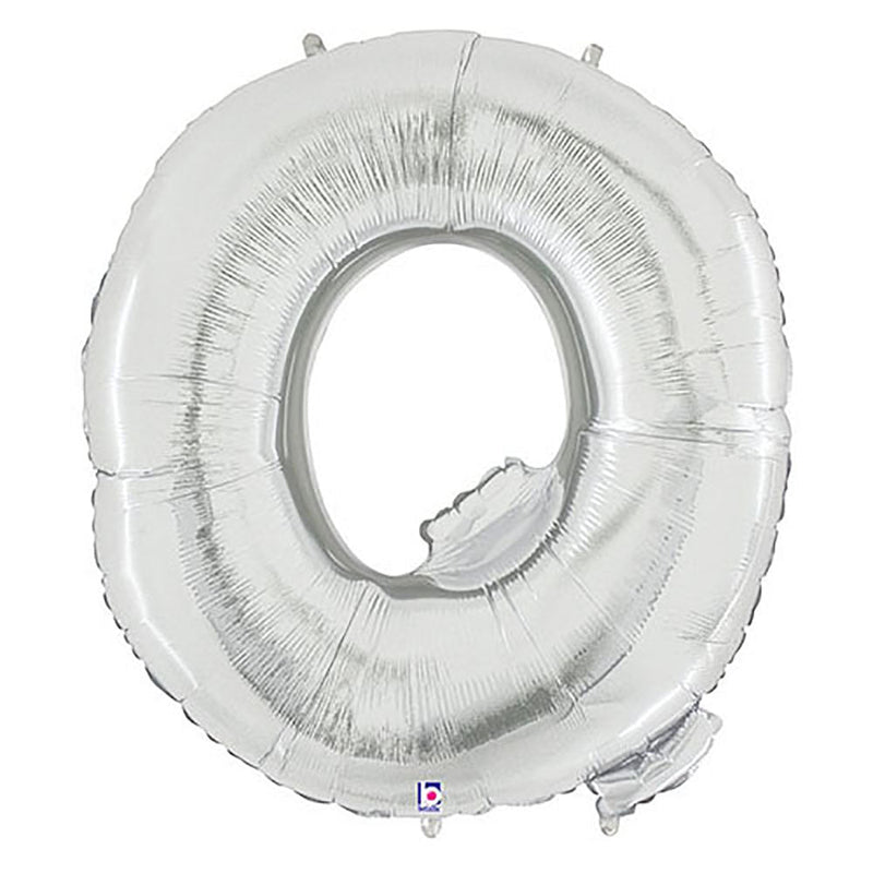Foil Balloon Letter Q Silver Megaloon
