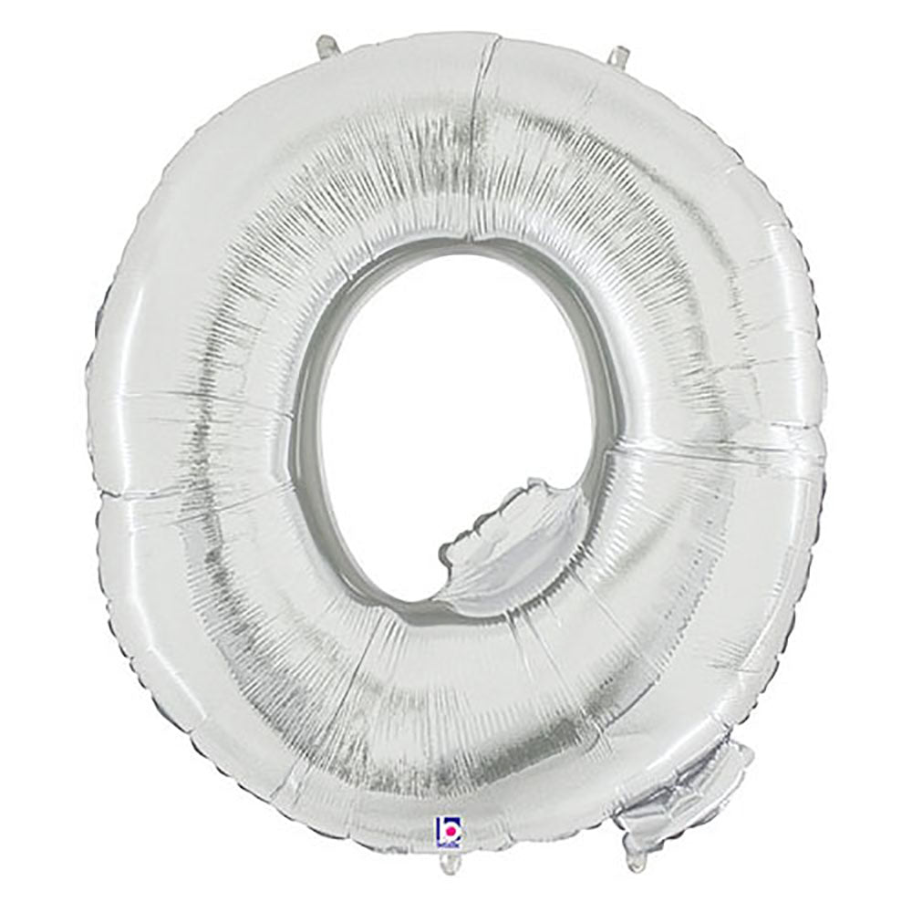 Foil Balloon Letter Q Silver Megaloon