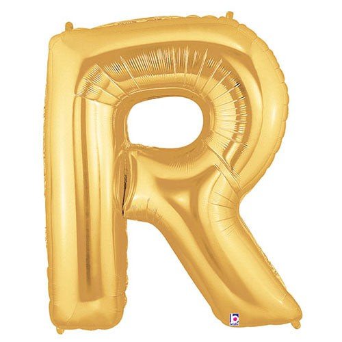 Foil Balloon Letter R Gold Megaloon