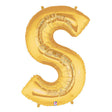 Foil Balloon Letter S Gold Megaloon