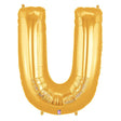 Foil Balloon Letter U Gold Megaloon