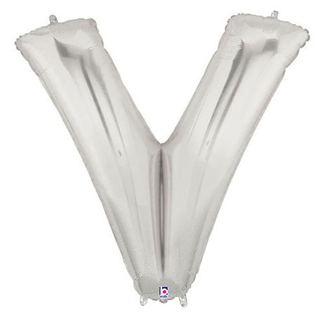 Foil Balloon Letter V Silver Megaloon