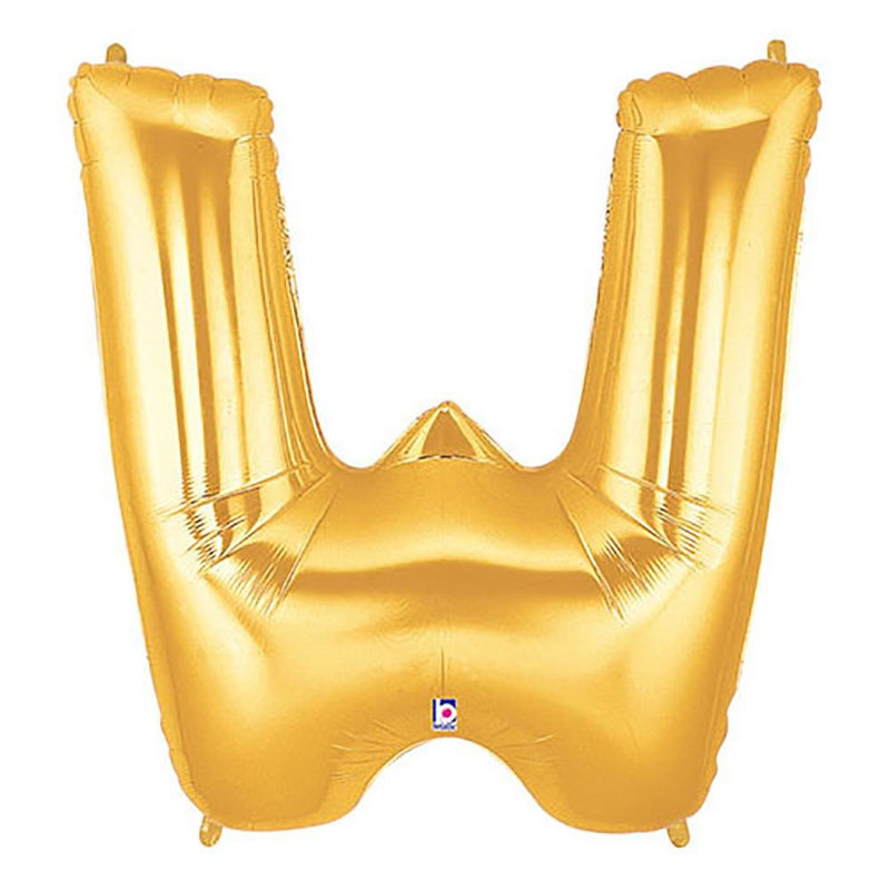 Foil Balloon Letter W Gold Megaloon