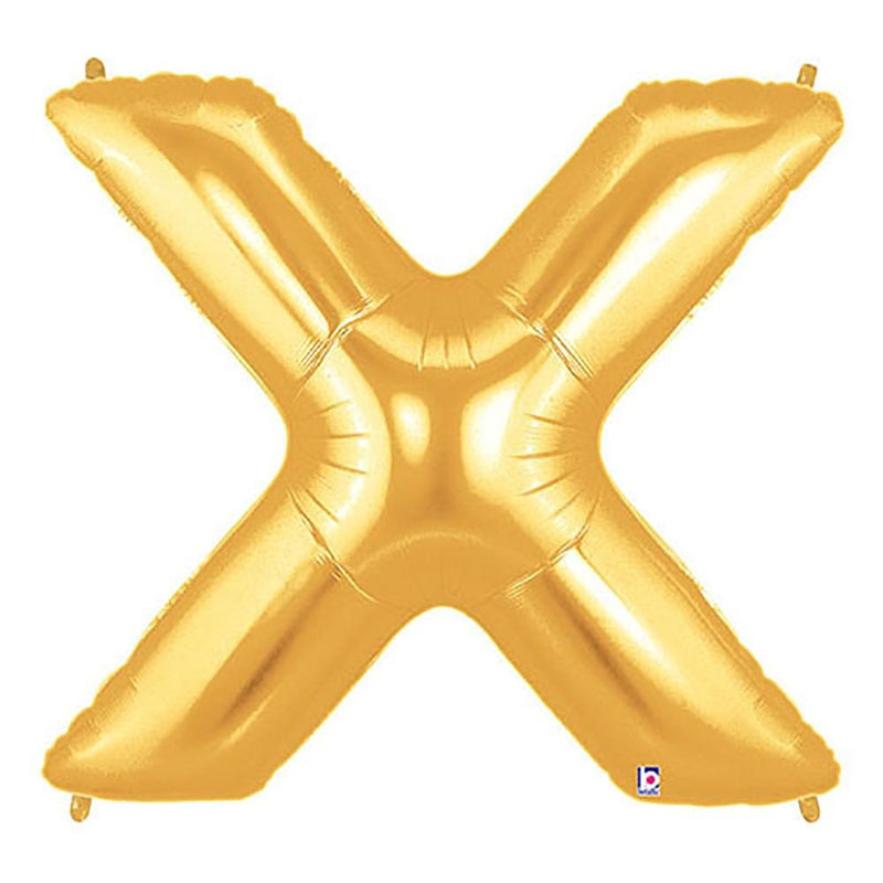 Foil Balloon Letter X Gold Megaloon