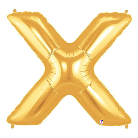 Foil Balloon Letter X Gold Megaloon