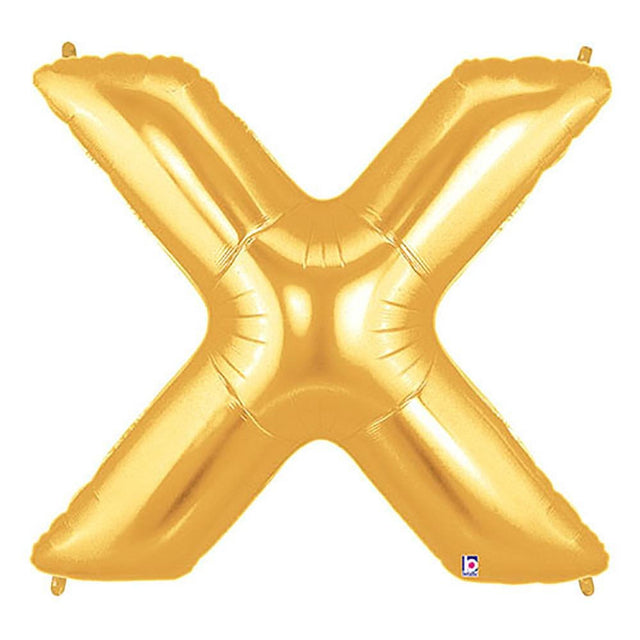 Foil Balloon Letter X Gold Megaloon