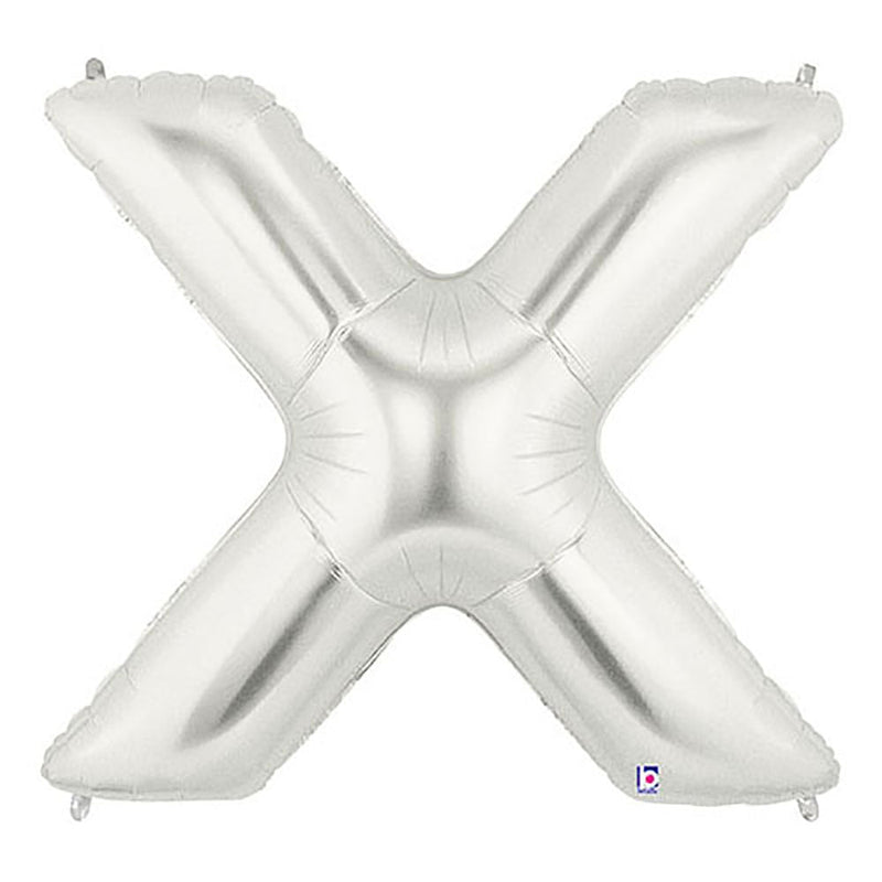 Foil Balloon Letter X Silver Megaloon