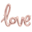 Love Script Foil Balloon Rose Gold