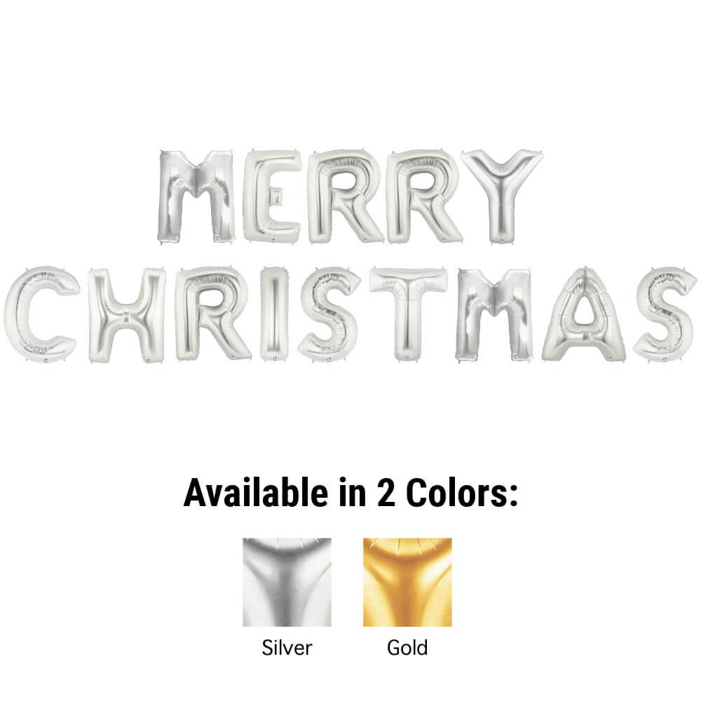 Merry Christmas Foil Balloon Letters Kit