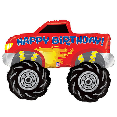 Monster Truck Birthday Foil Balloon