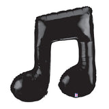 Music Note Foil Balloon Black 40 Inch