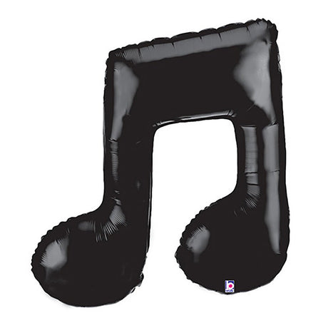 Music Note Foil Balloon Black 40 Inch