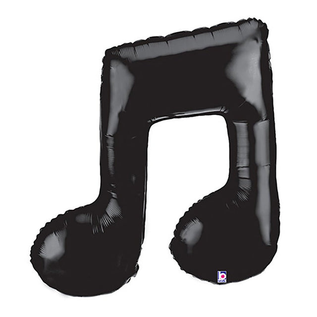Music Note Foil Balloon Black 40 Inch