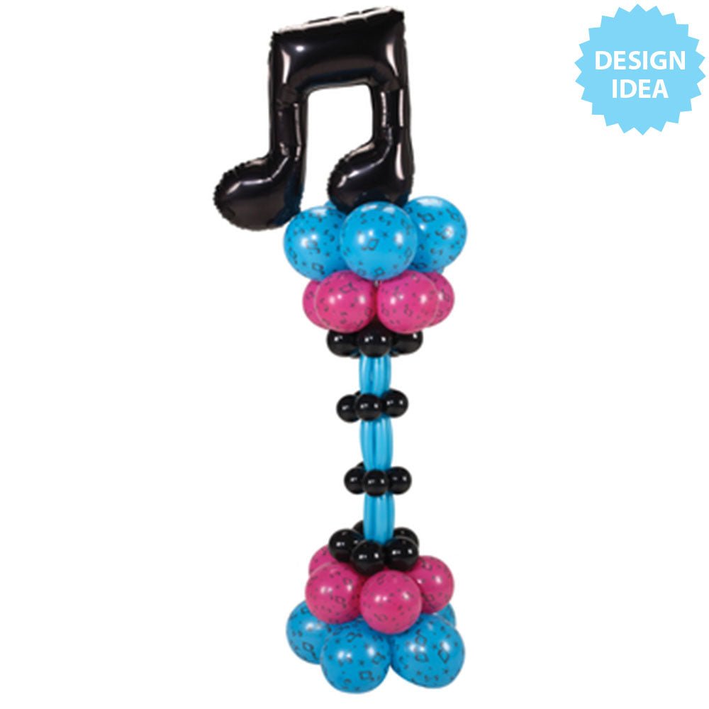 Music Note Foil Balloon Black 40 Inch