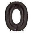 Foil Balloon Number 0 Black Megaloon