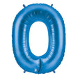 Foil Balloon Number 0 Blue Megaloon