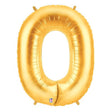Foil Balloon Gold Number 0 Megaloon