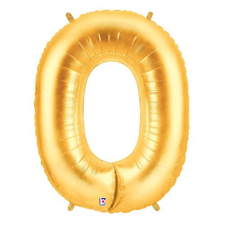 Foil Balloon Gold Number 0 Megaloon