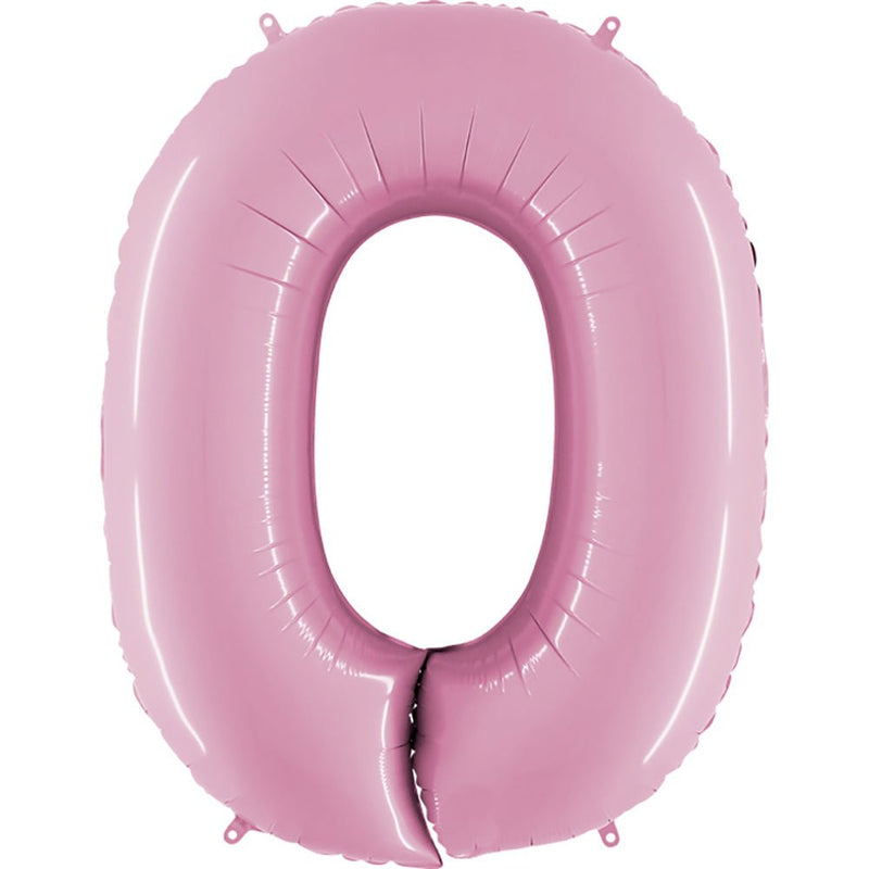Foil Balloon Number 0 Pink 40 Inch
