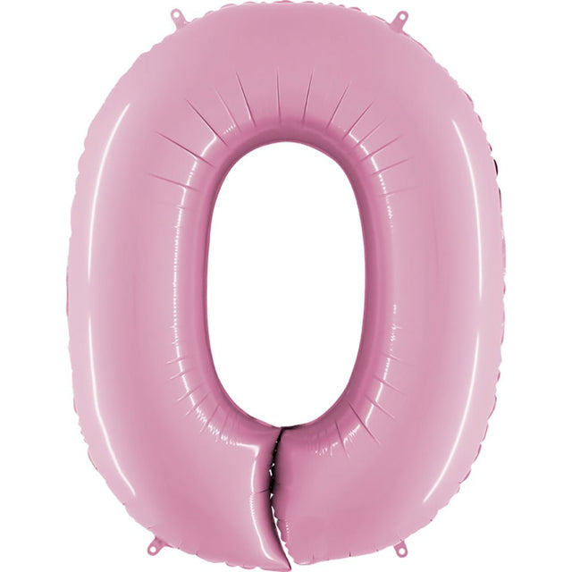 Foil Balloon Number 0 Pink 40 Inch