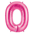 Foil Balloon Number 0 Pink Megaloon